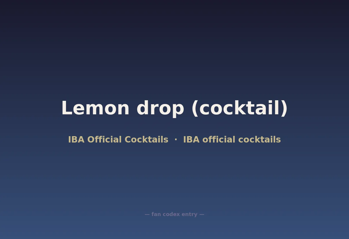 Lemon drop (cocktail)