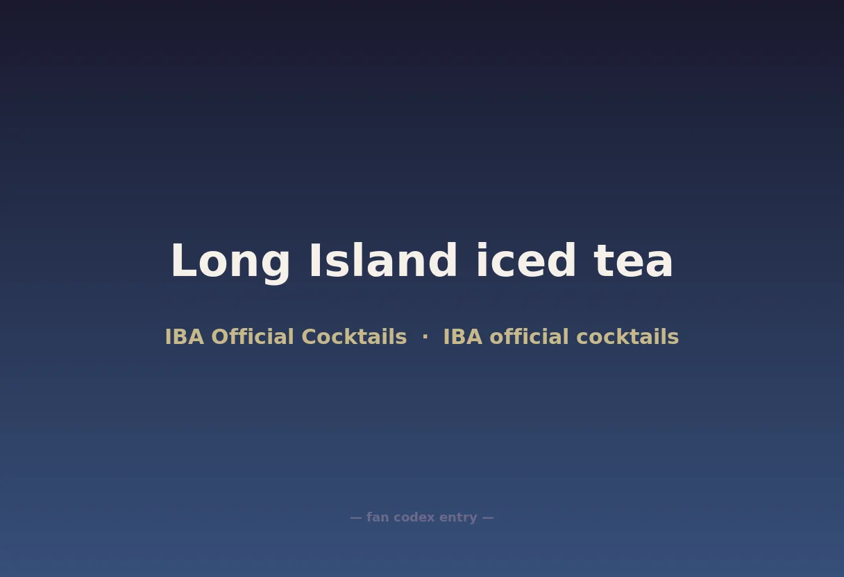 Long Island iced tea