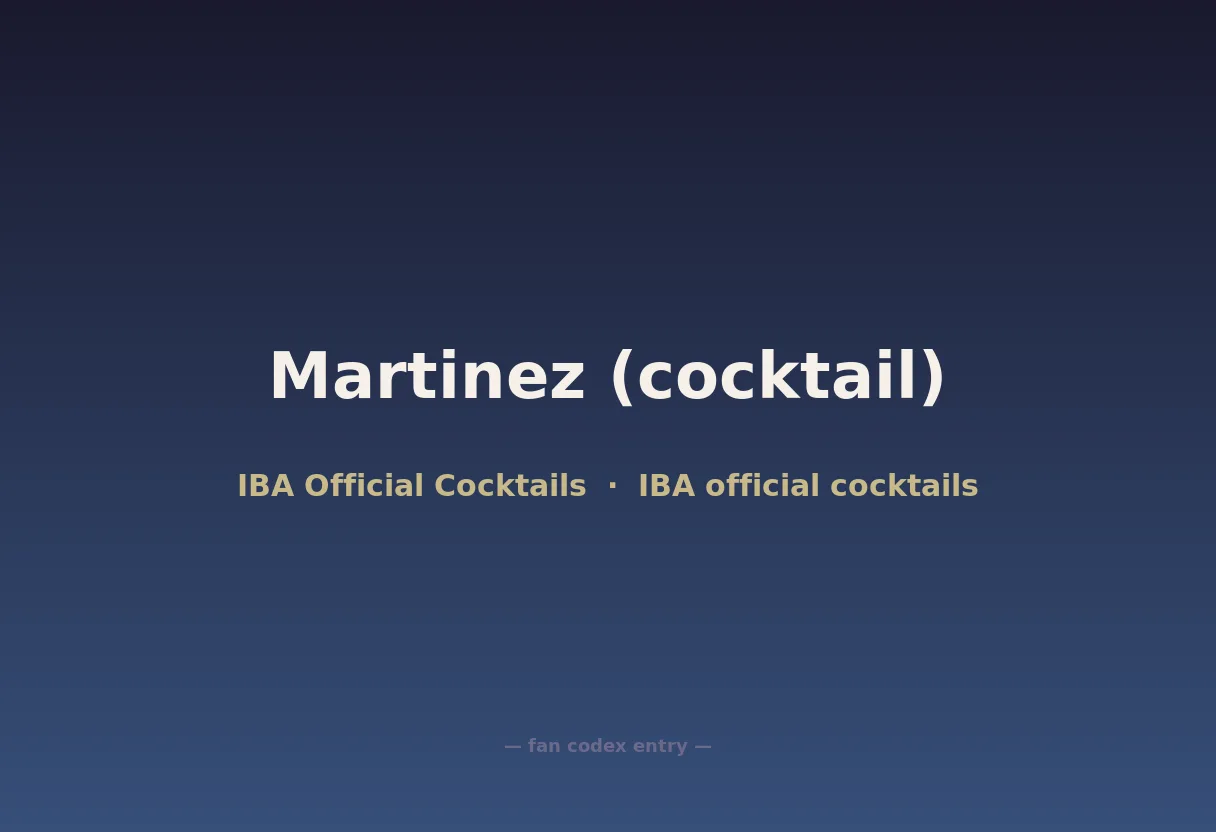 Martinez (cocktail)