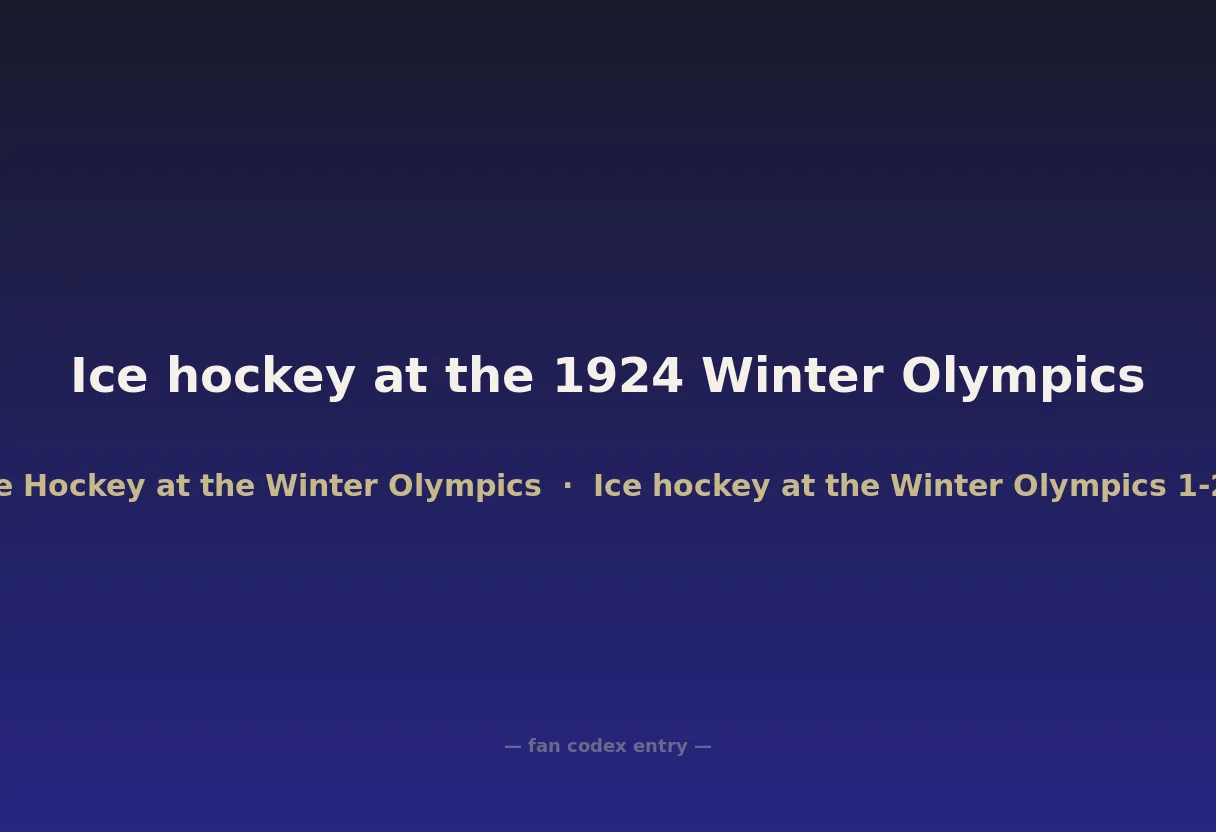 Ice hockey at the 1924 Winter Olympics