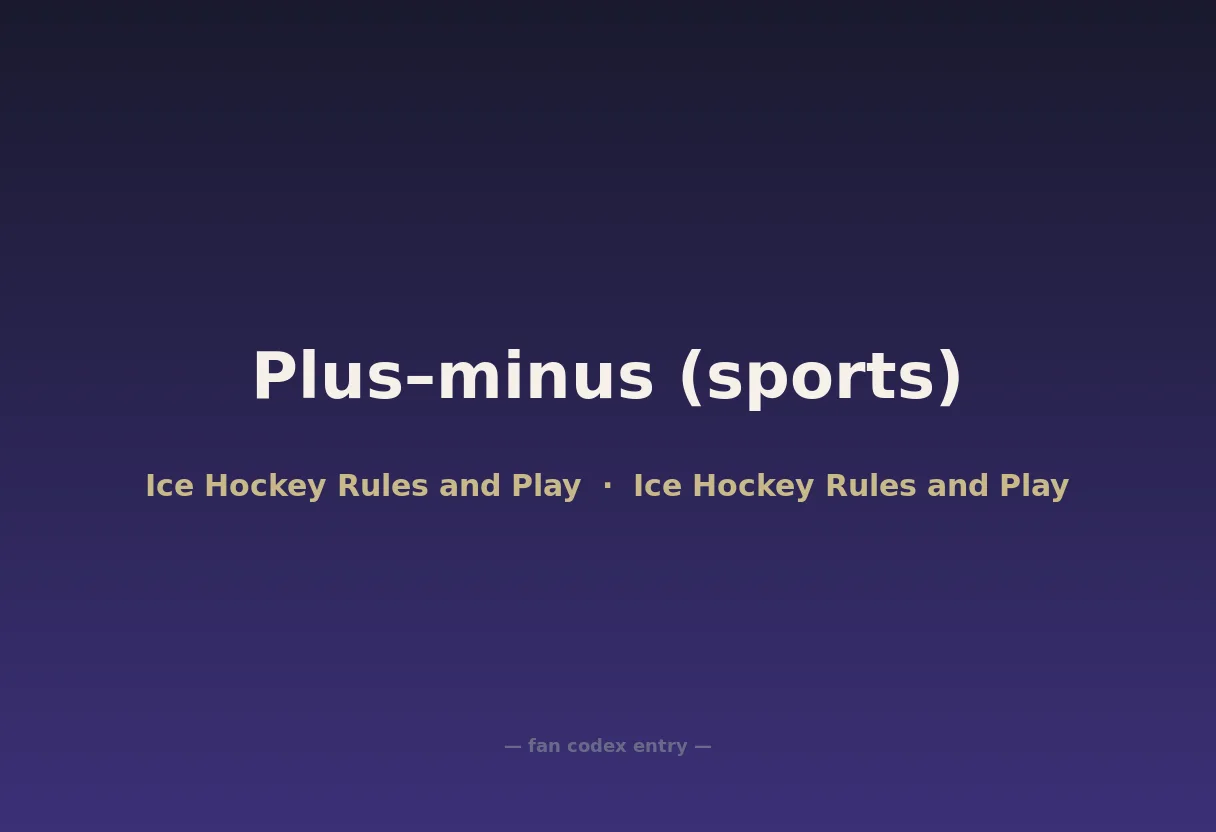 Plus–minus (sports)