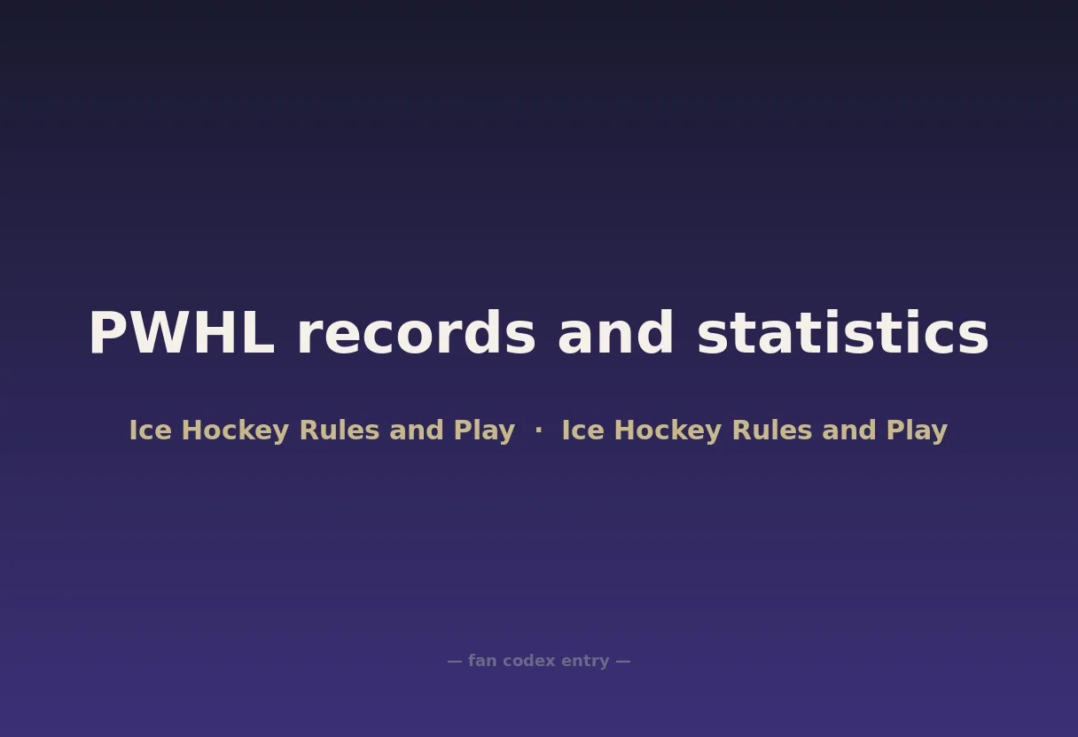 PWHL records and statistics