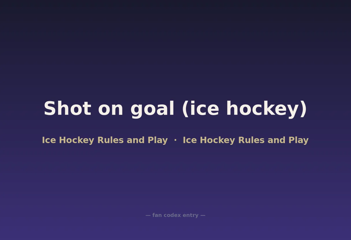 Shot on goal (ice hockey)