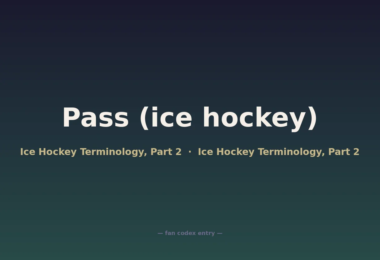 Pass (ice hockey)