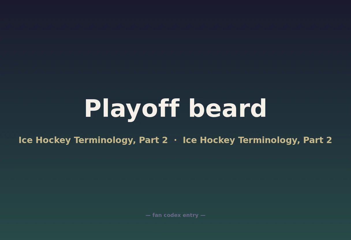 Playoff beard