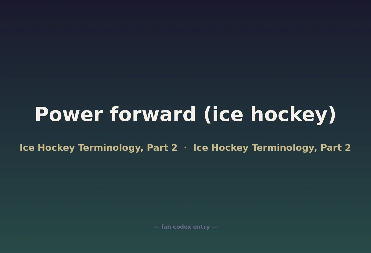 Power forward (ice hockey)