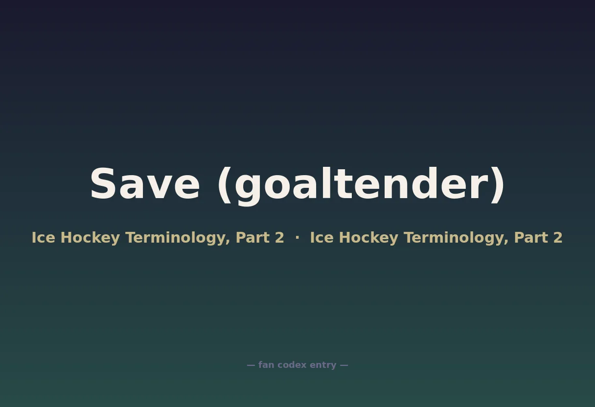 Save (goaltender)