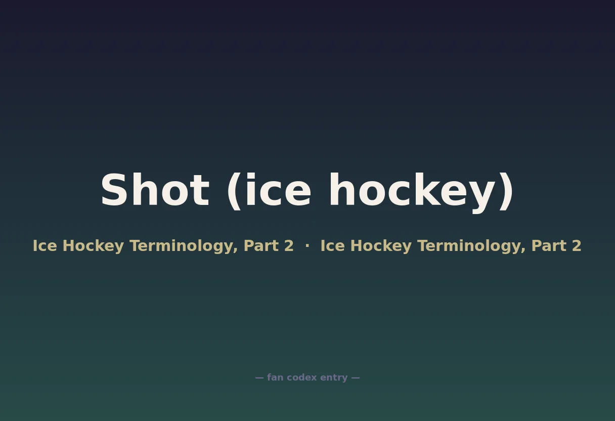 Shot (ice hockey)