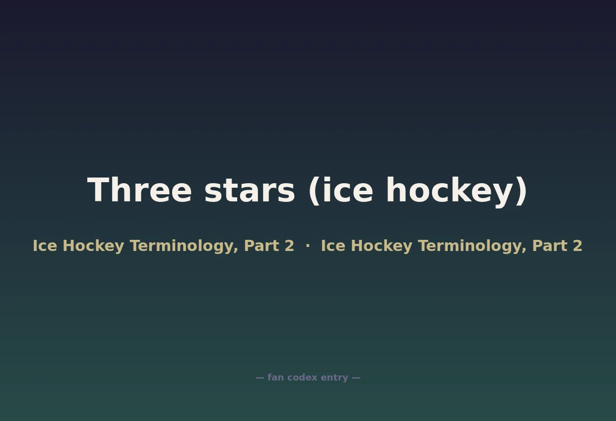 Three stars (ice hockey)