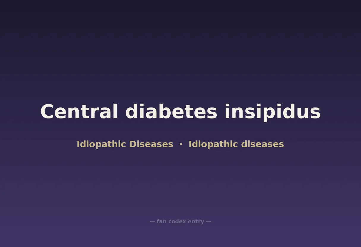 Central diabetes insipidus