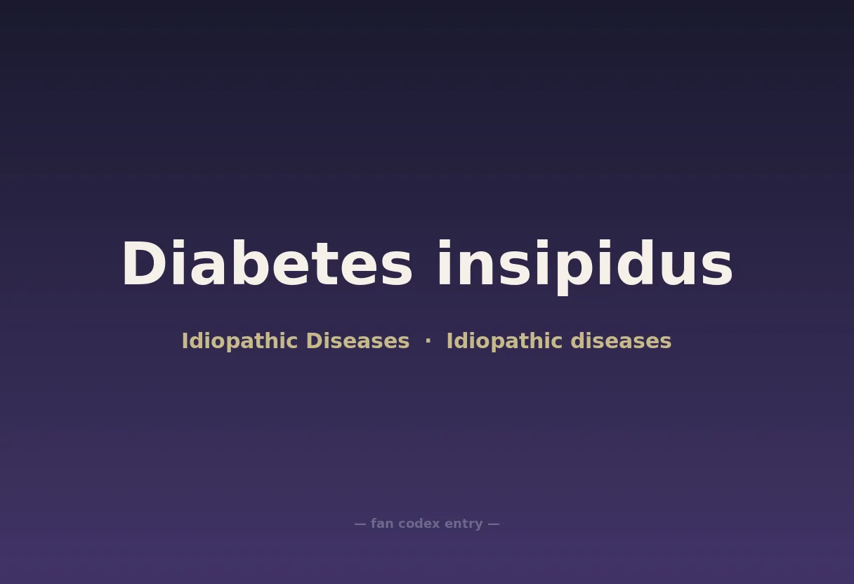 Diabetes insipidus