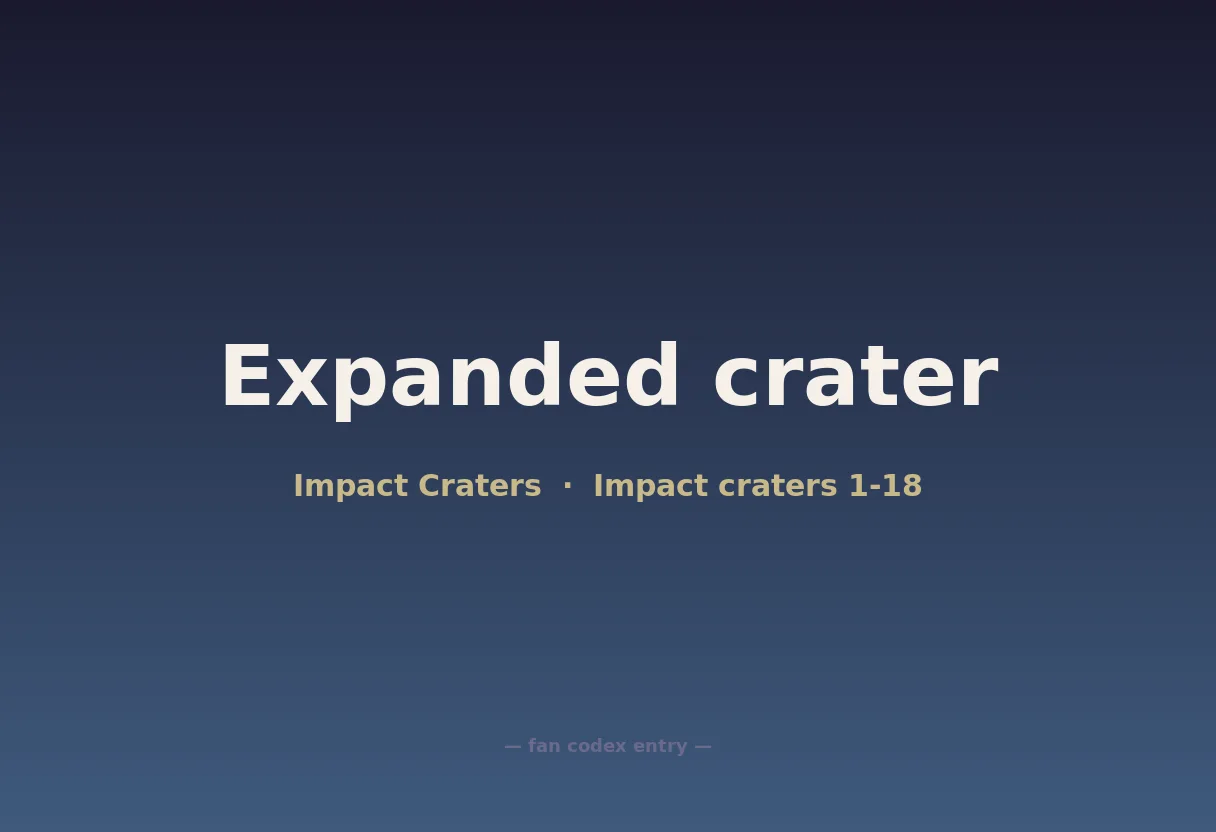 Expanded crater