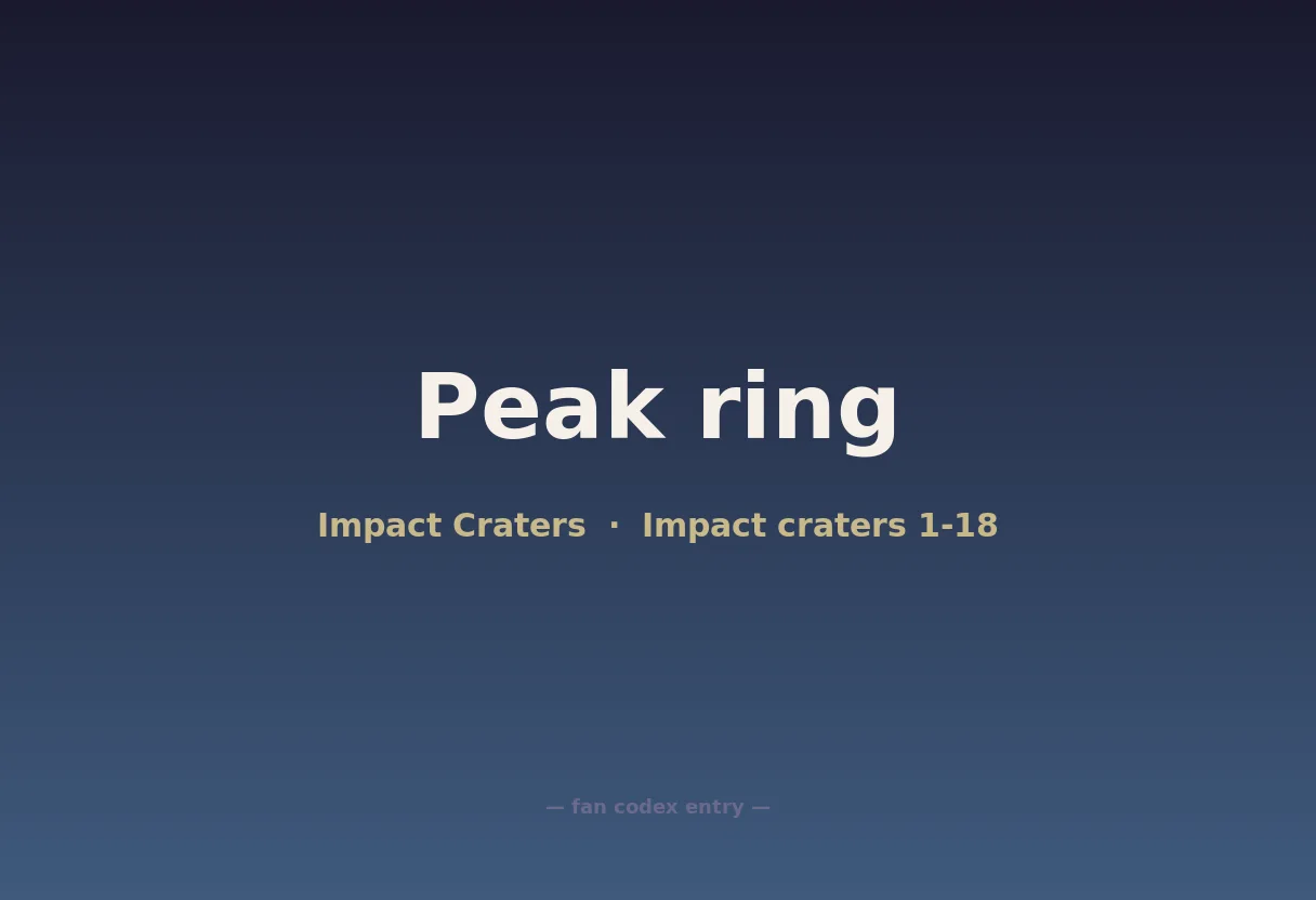 Peak ring