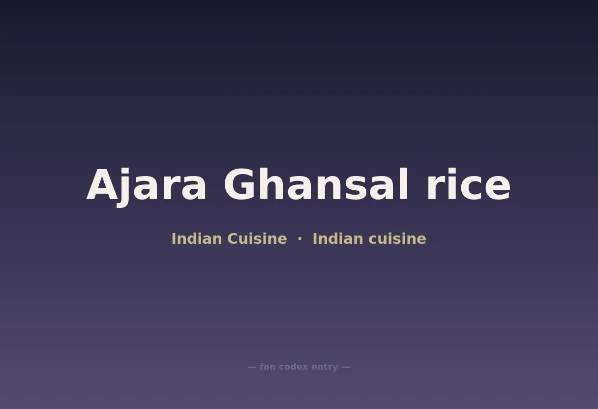 Ajara Ghansal rice