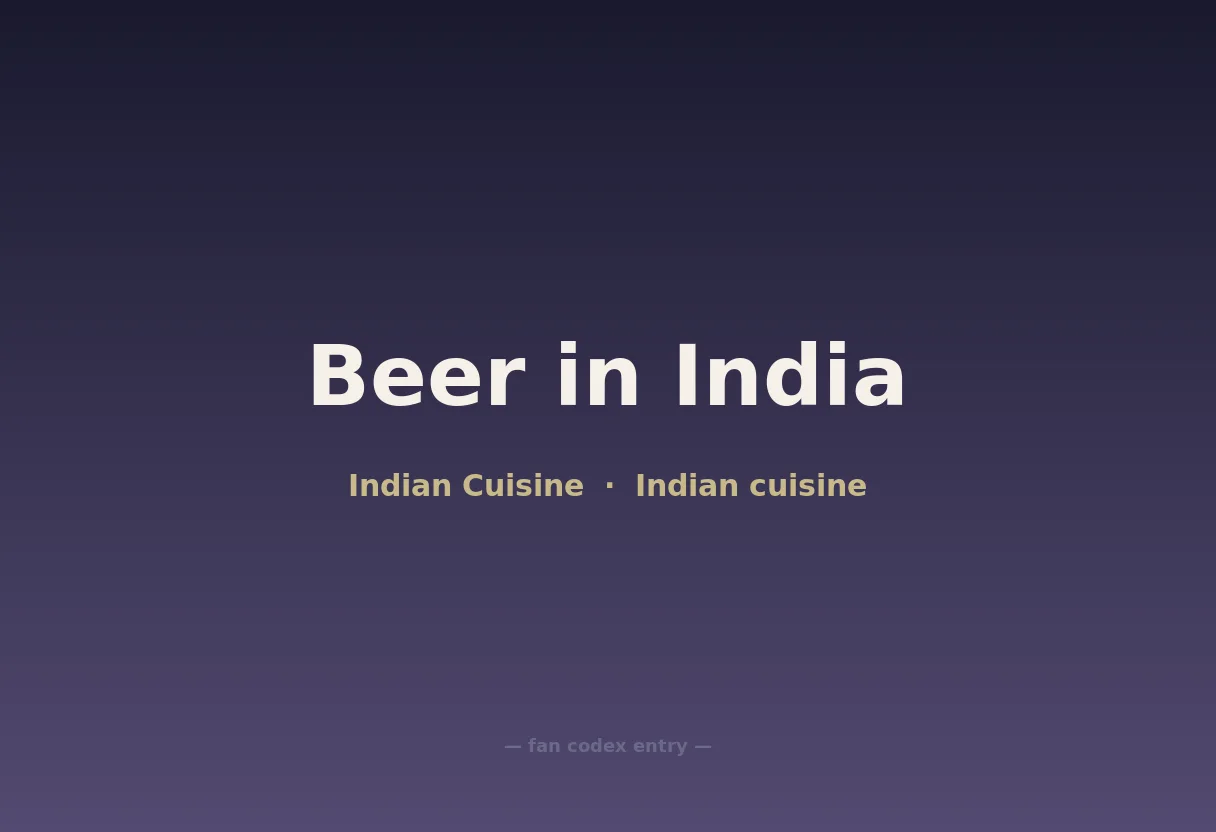 Beer in India