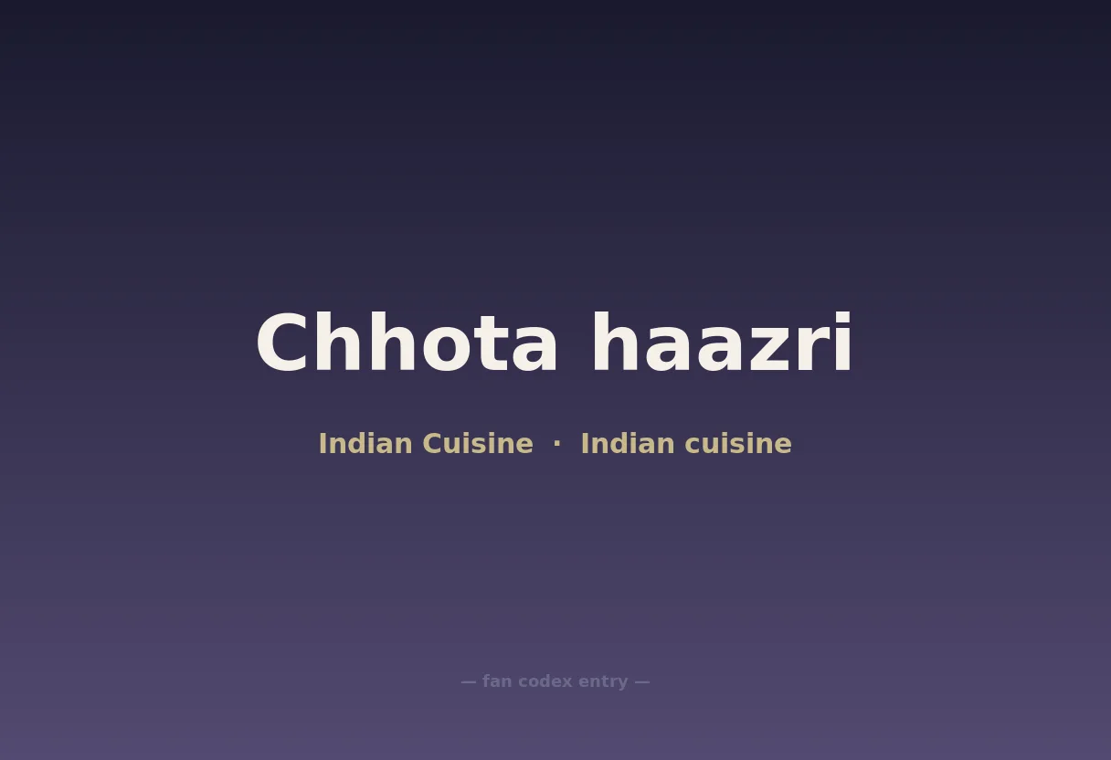 Chhota haazri