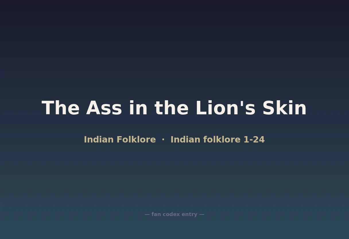 The Ass in the Lion's Skin