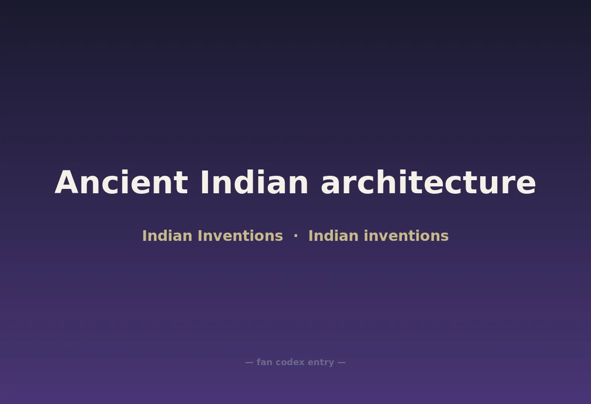 Ancient Indian architecture