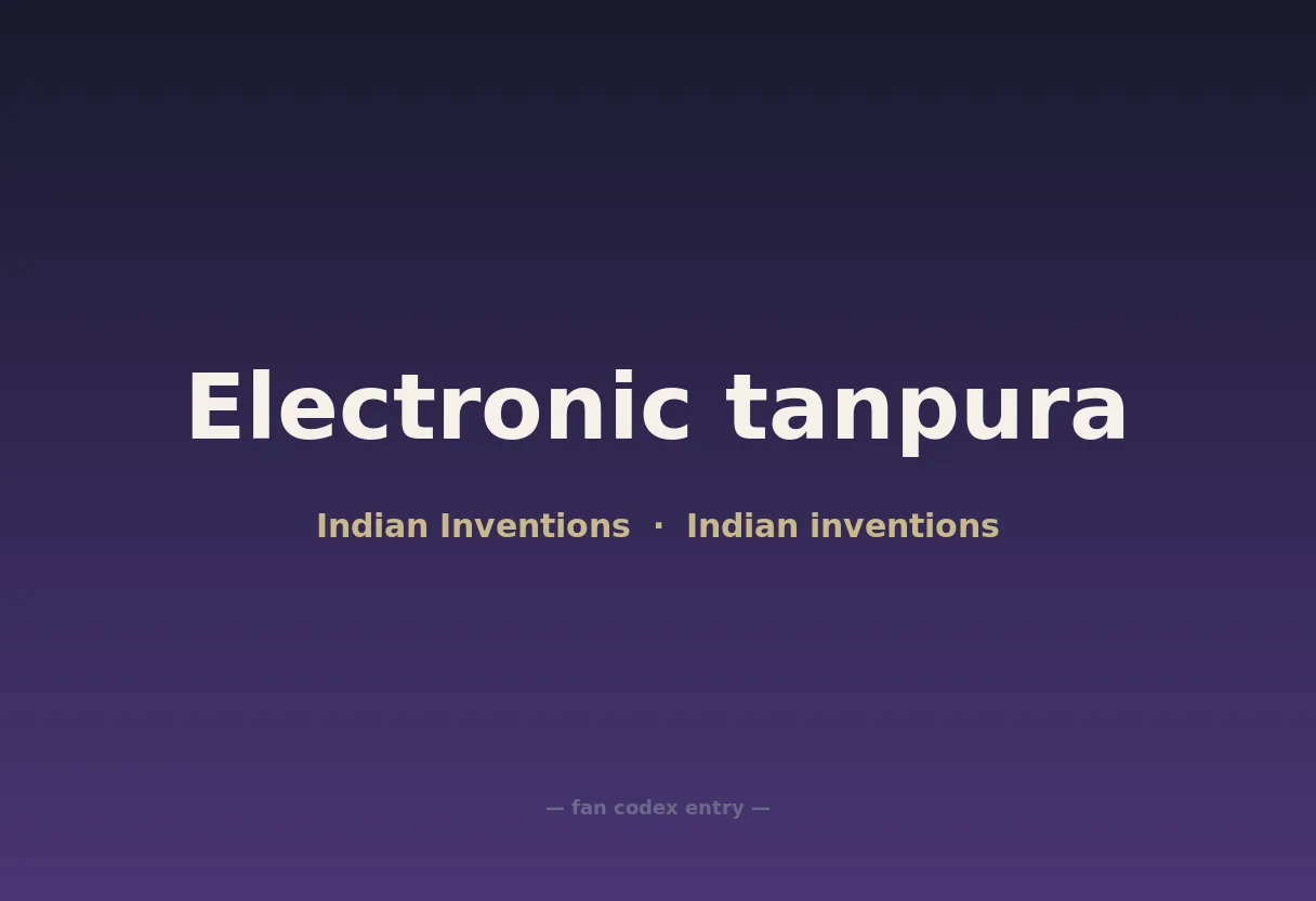 Electronic tanpura