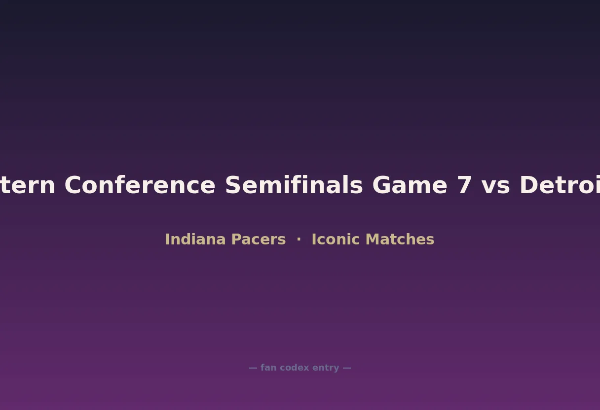 2004 Eastern Conference Semifinals Game 7 vs Detroit Pistons