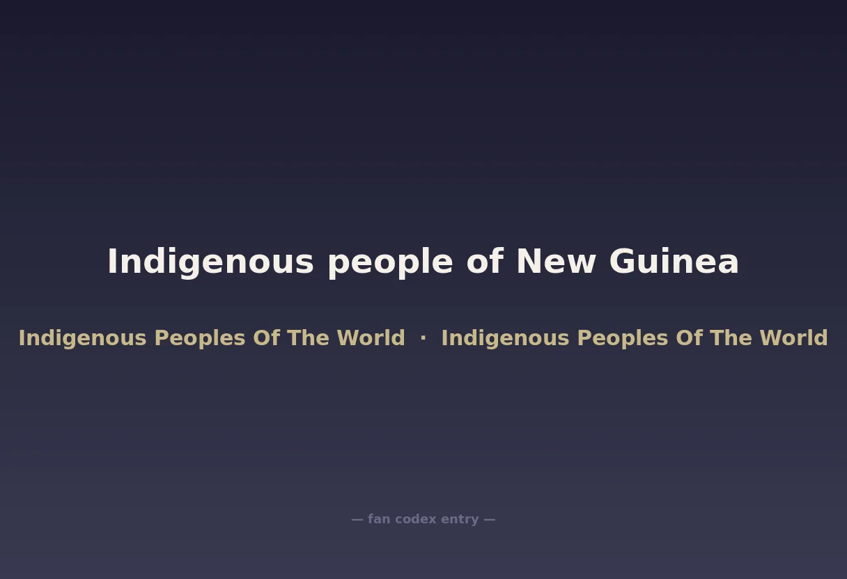 Indigenous people of New Guinea