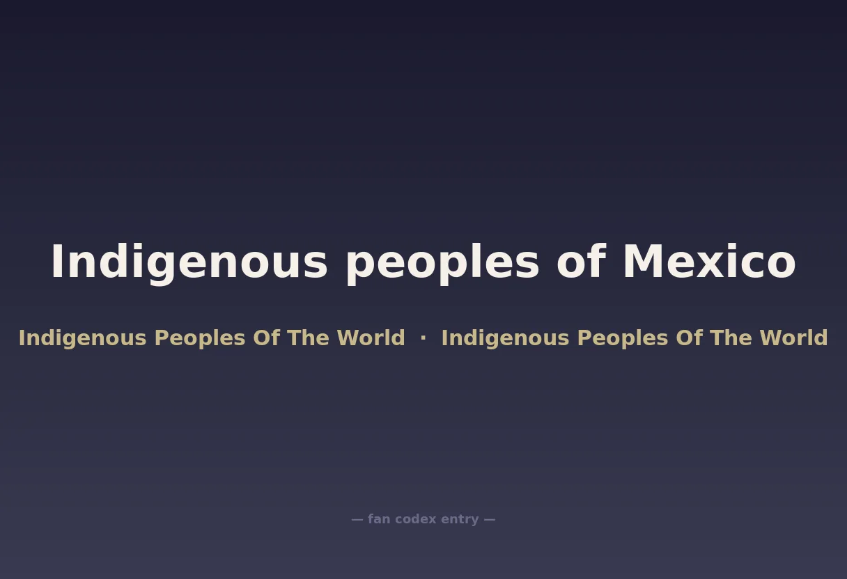 Indigenous peoples of Mexico