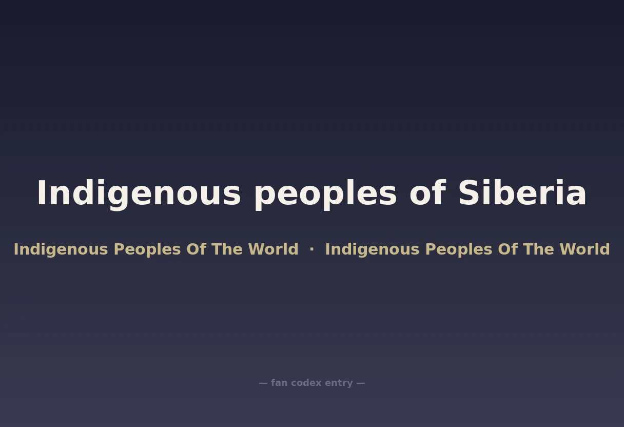 Indigenous peoples of Siberia