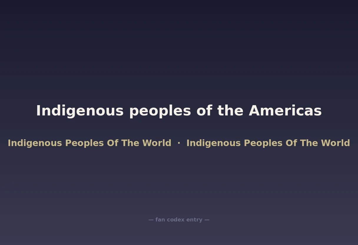 Indigenous peoples of the Americas