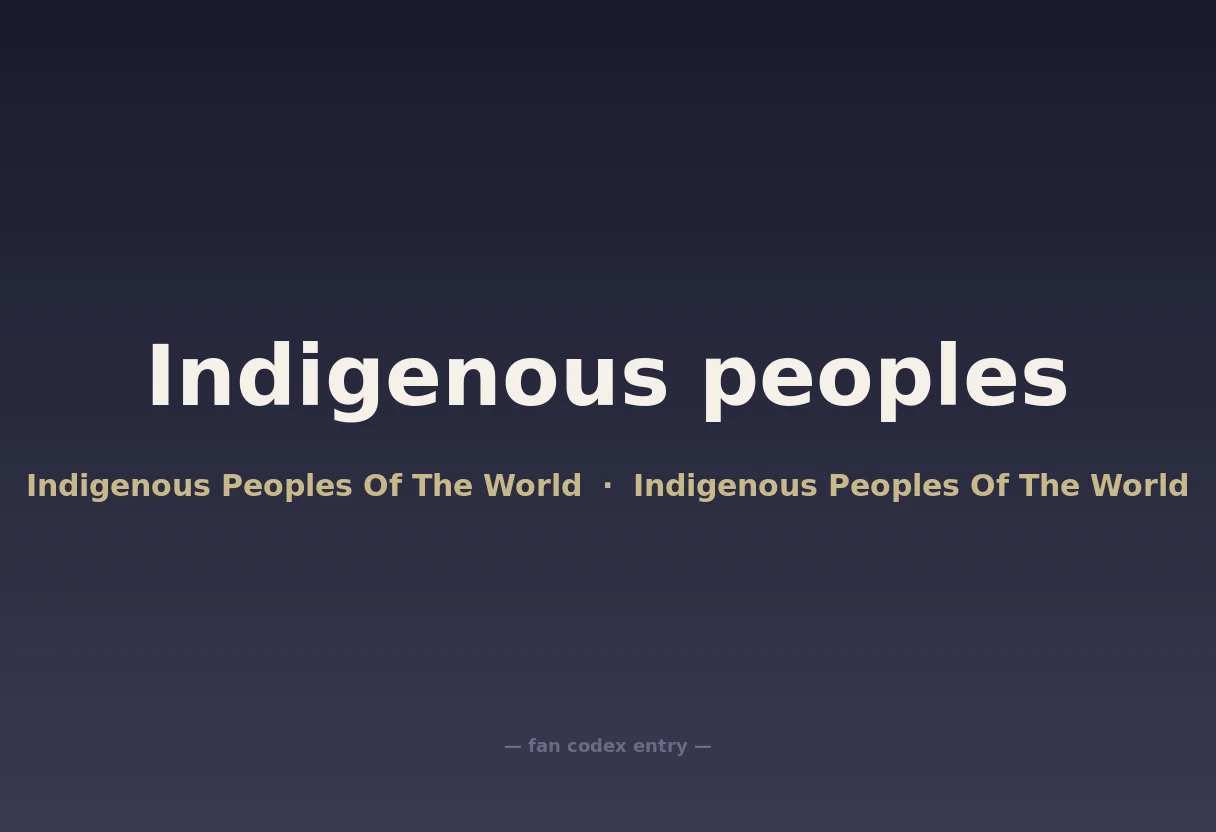 Indigenous peoples