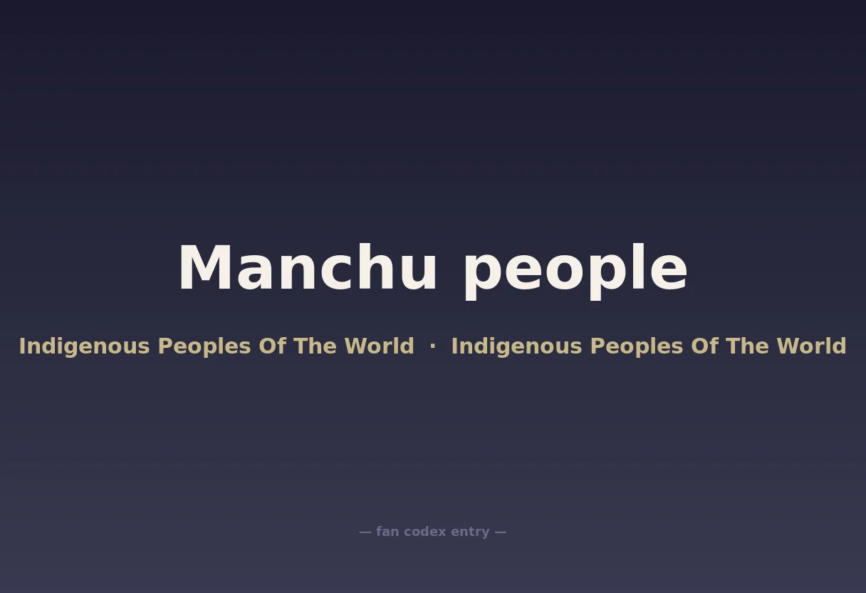 Manchu people
