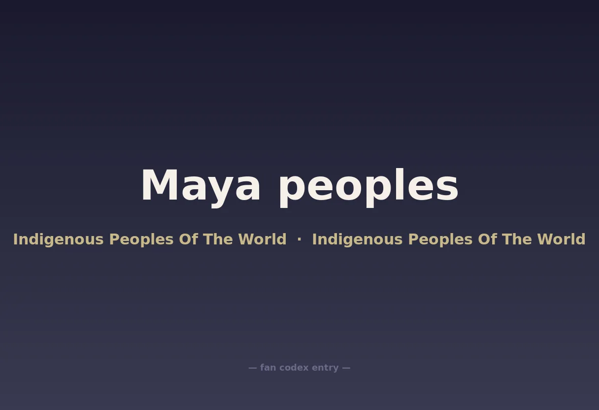 Maya peoples
