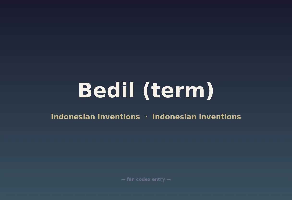 Bedil (term)