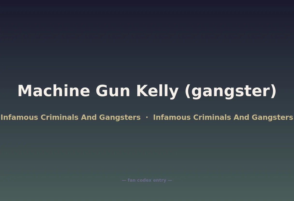 Machine Gun Kelly (gangster)