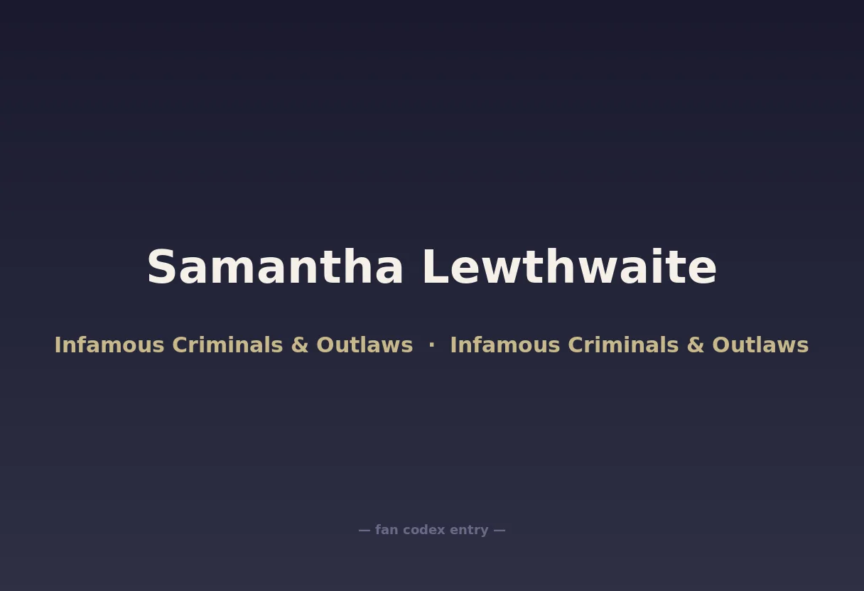 Samantha Lewthwaite