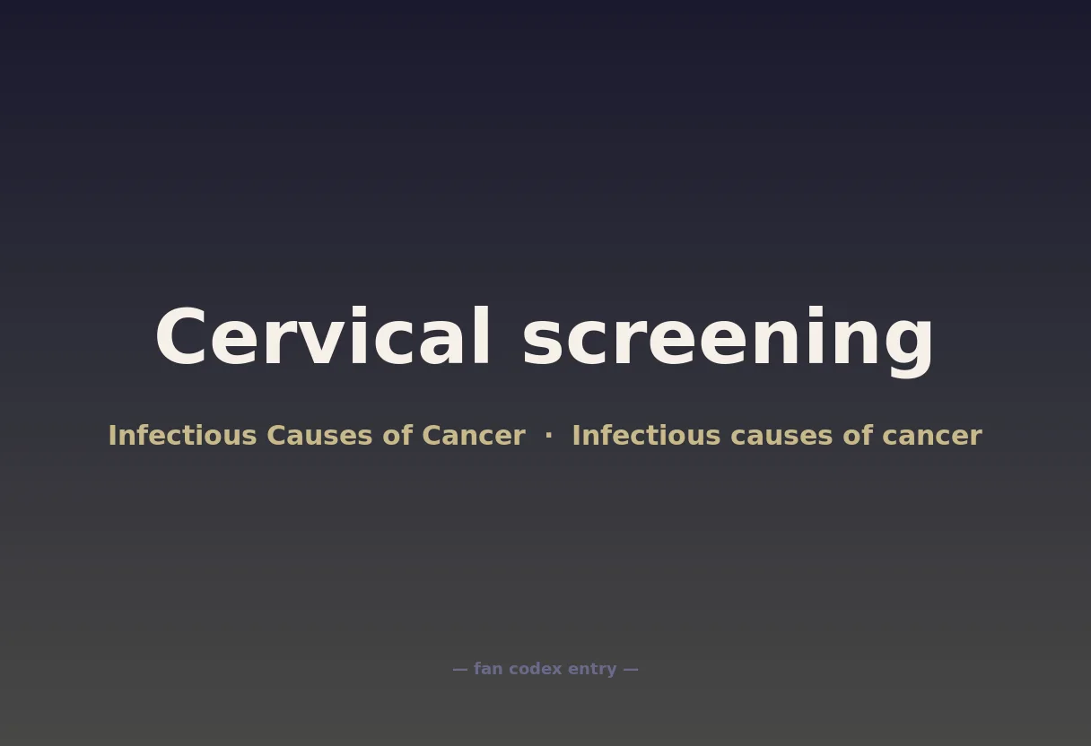 Cervical screening