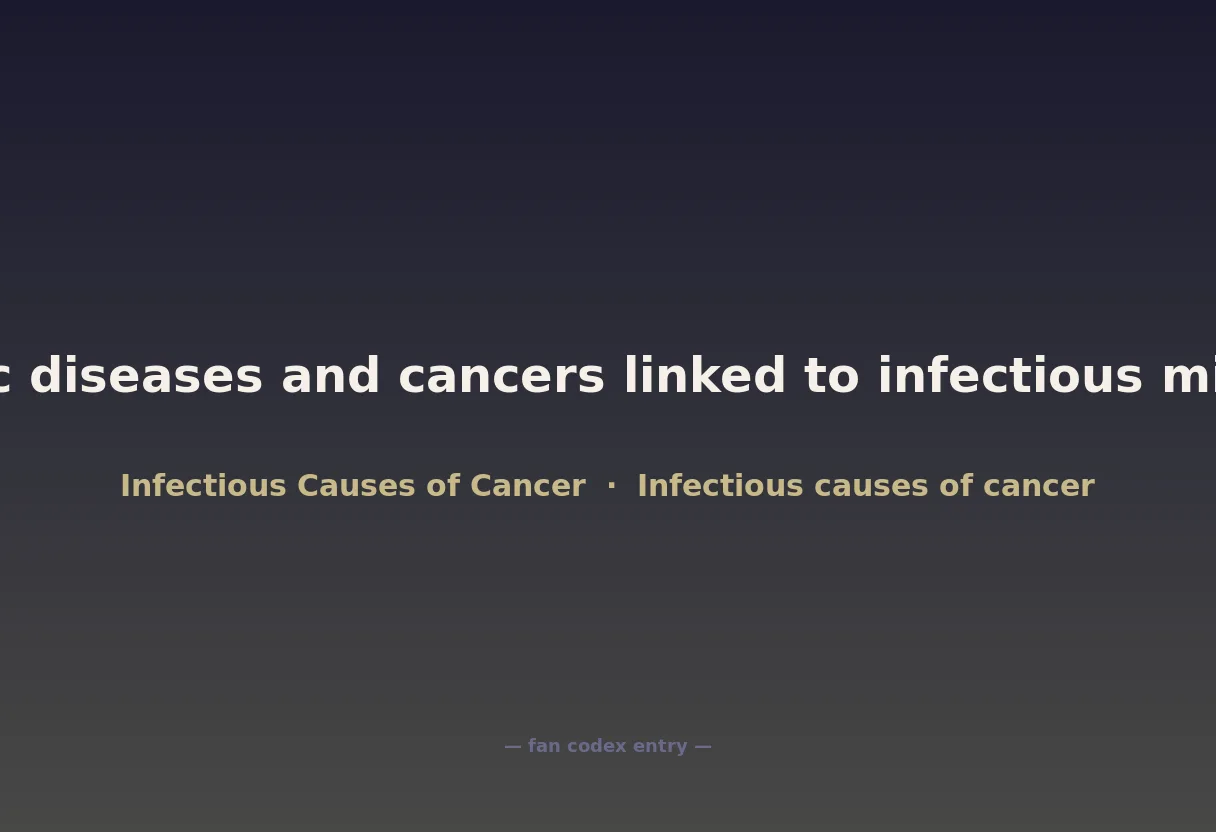 Chronic diseases and cancers linked to infectious microbes