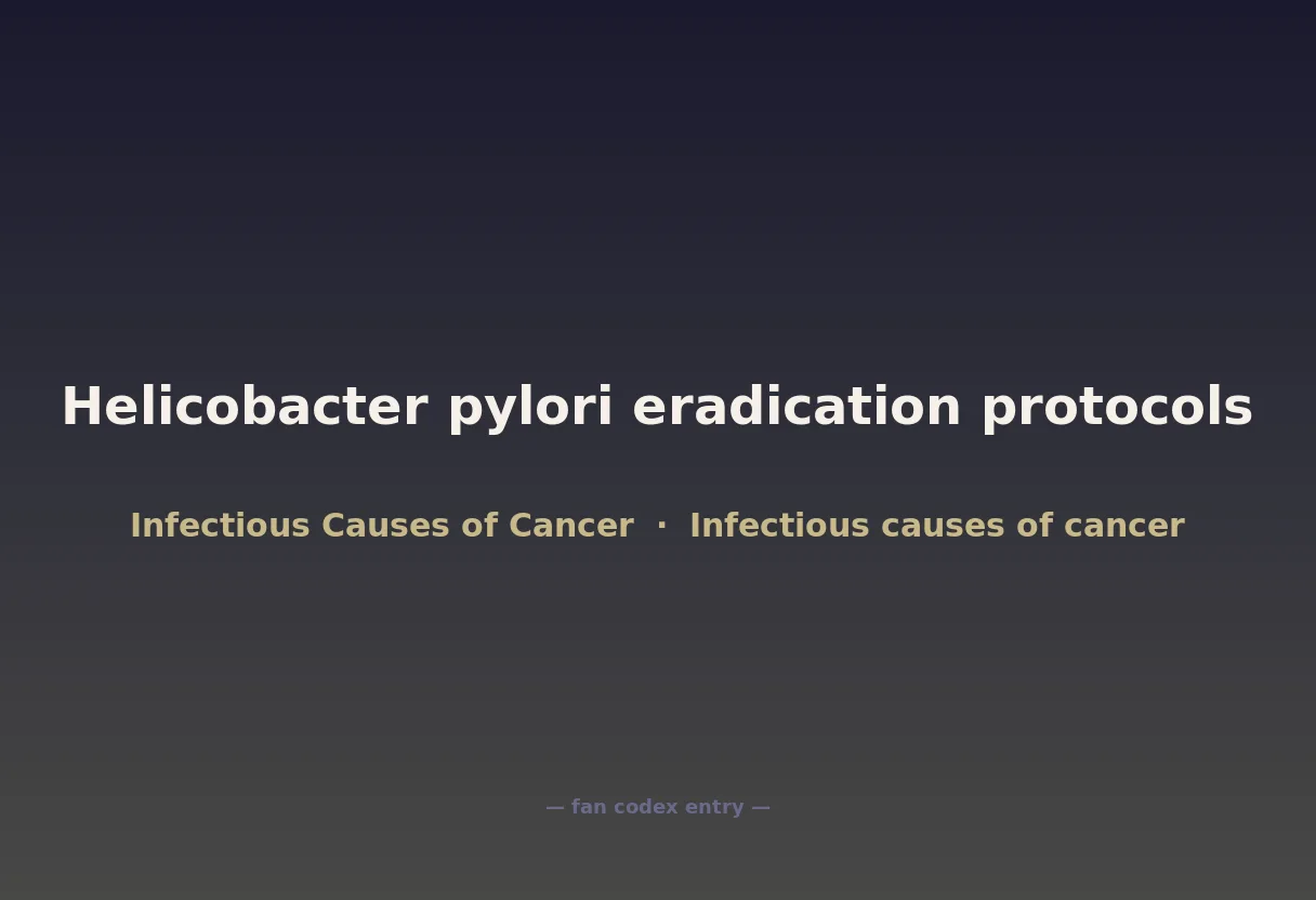 Helicobacter pylori eradication protocols