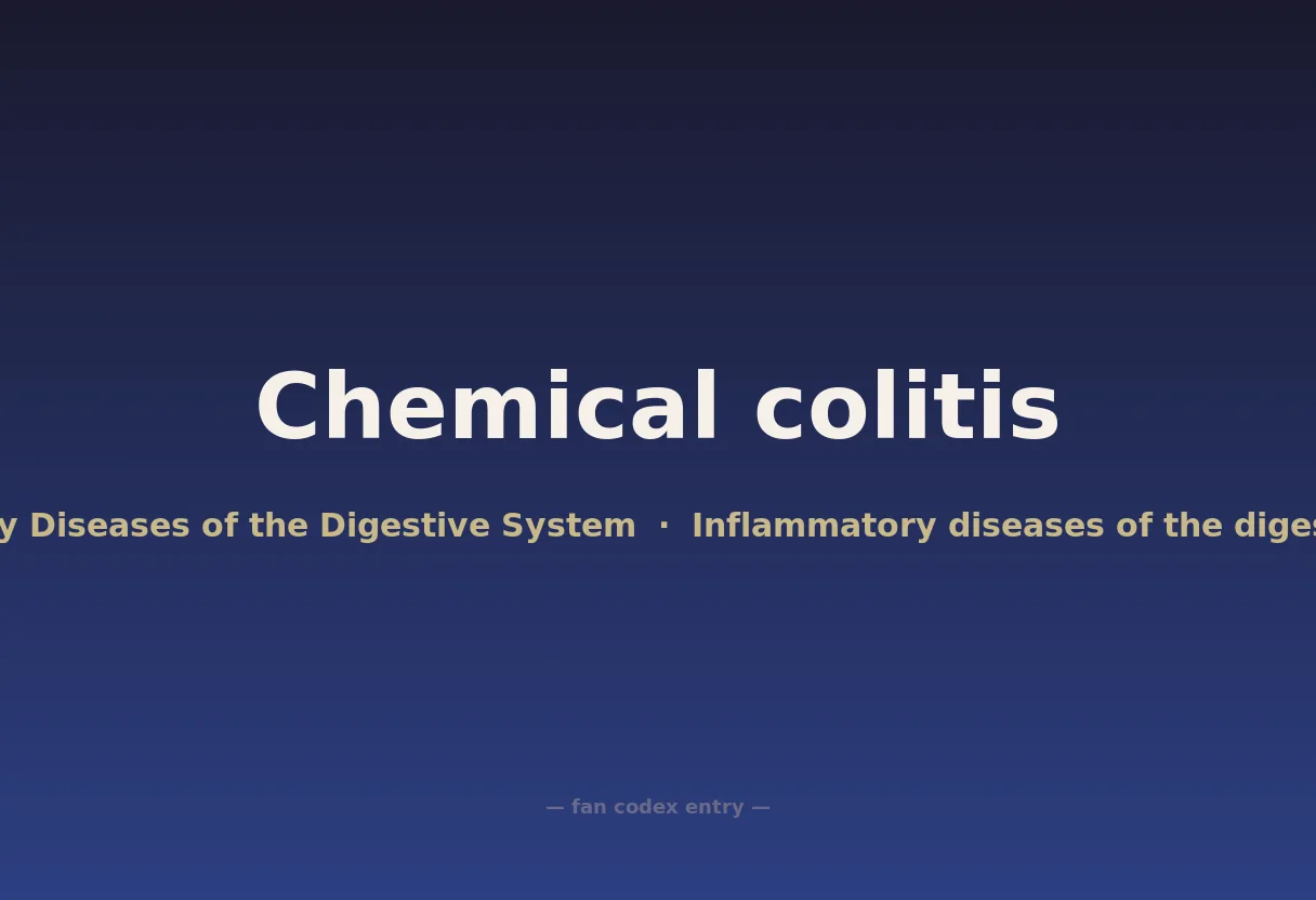 Chemical colitis