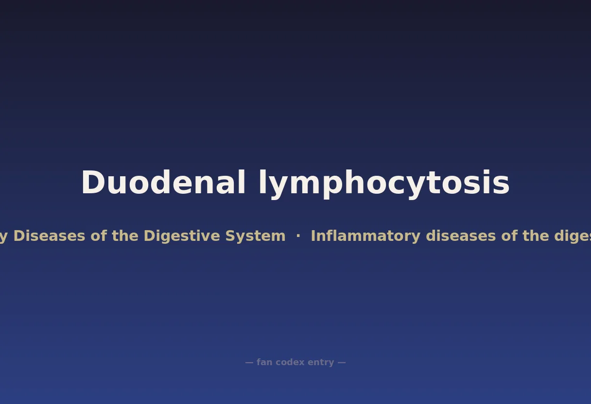 Duodenal lymphocytosis