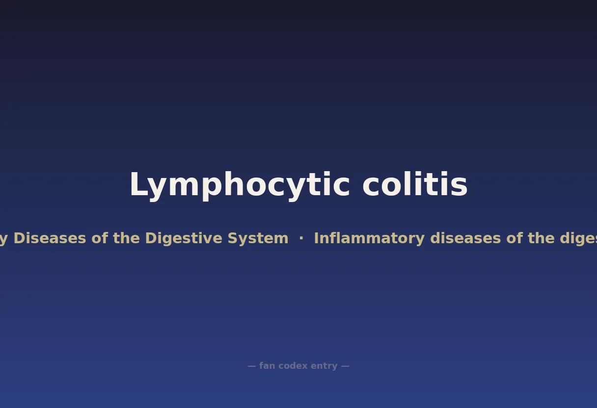 Lymphocytic colitis
