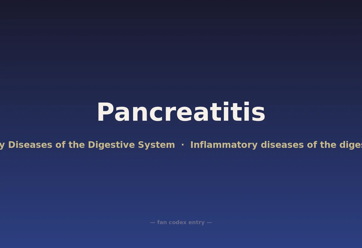 Pancreatitis