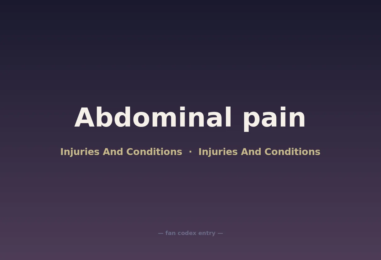 Abdominal pain