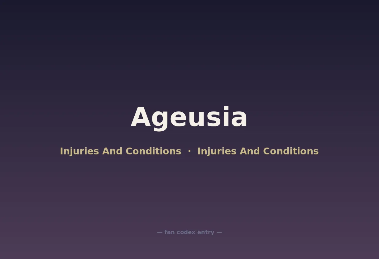 Ageusia