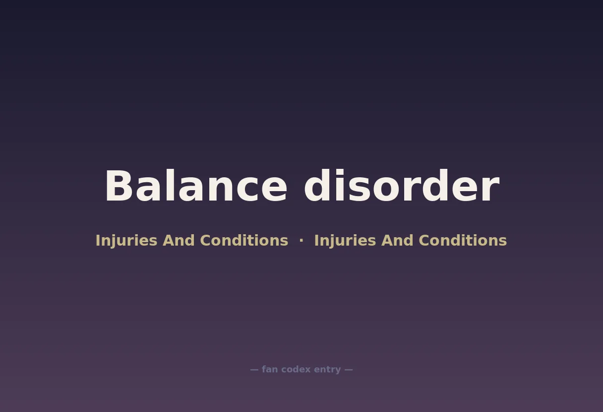 Balance disorder