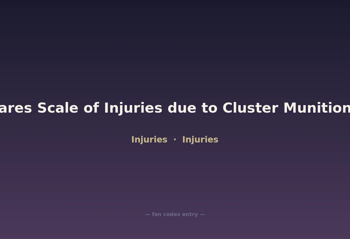 Fares Scale of Injuries due to Cluster Munitions
