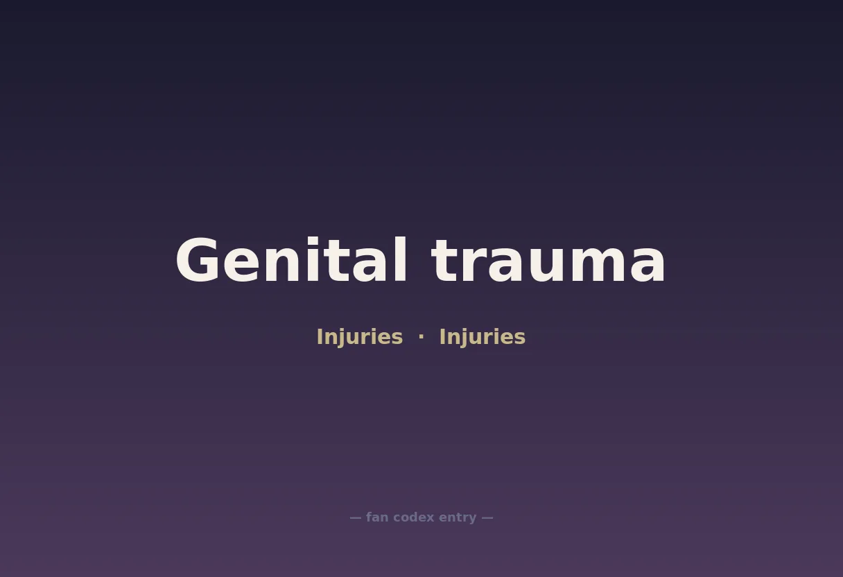 Genital trauma