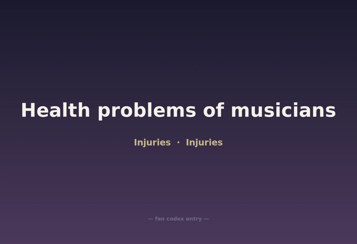 Health problems of musicians