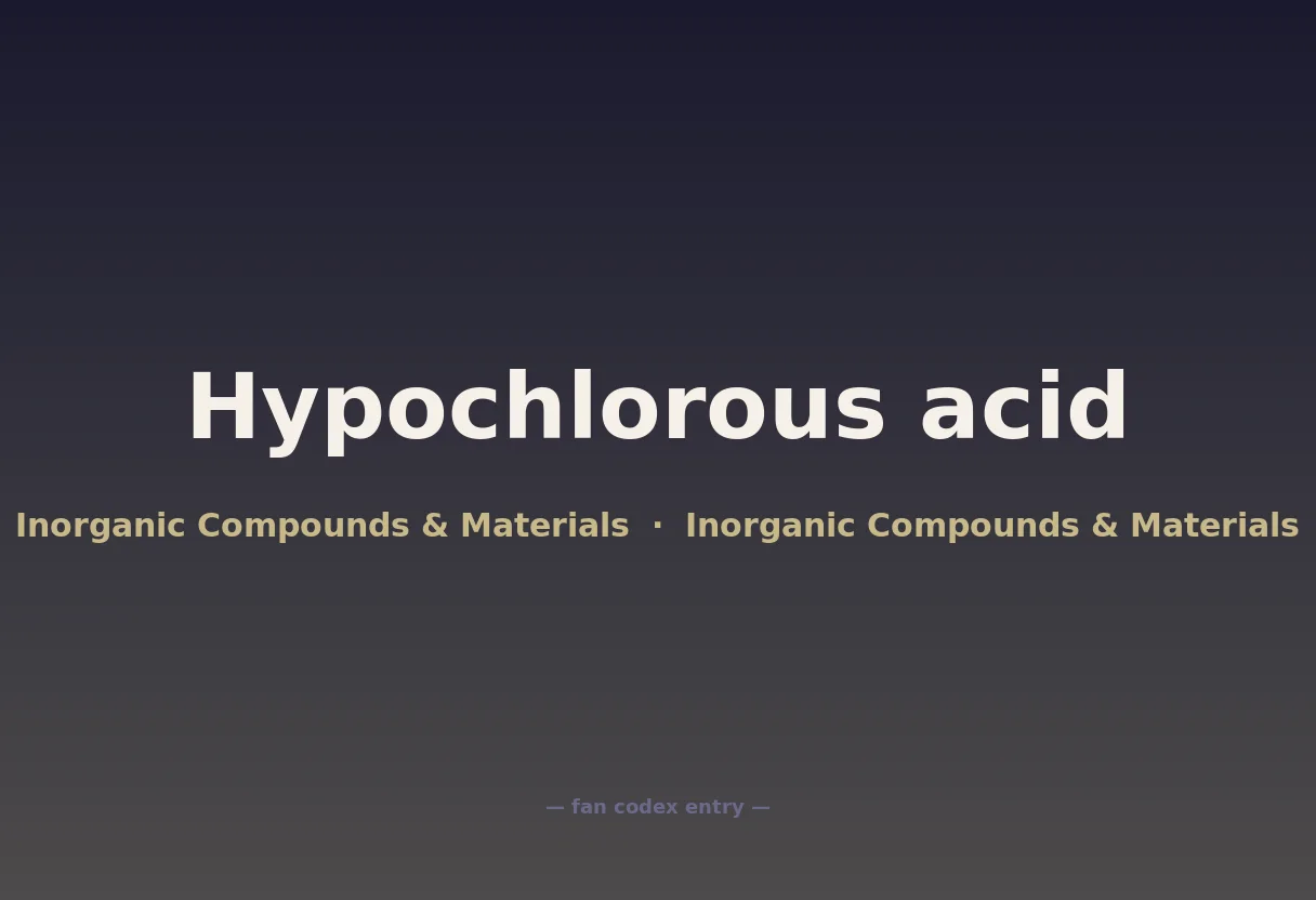 Hypochlorous acid