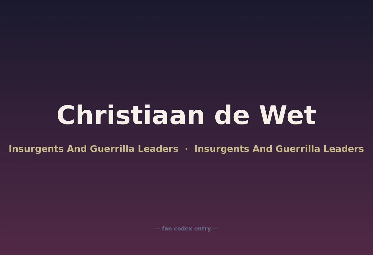 Christiaan de Wet