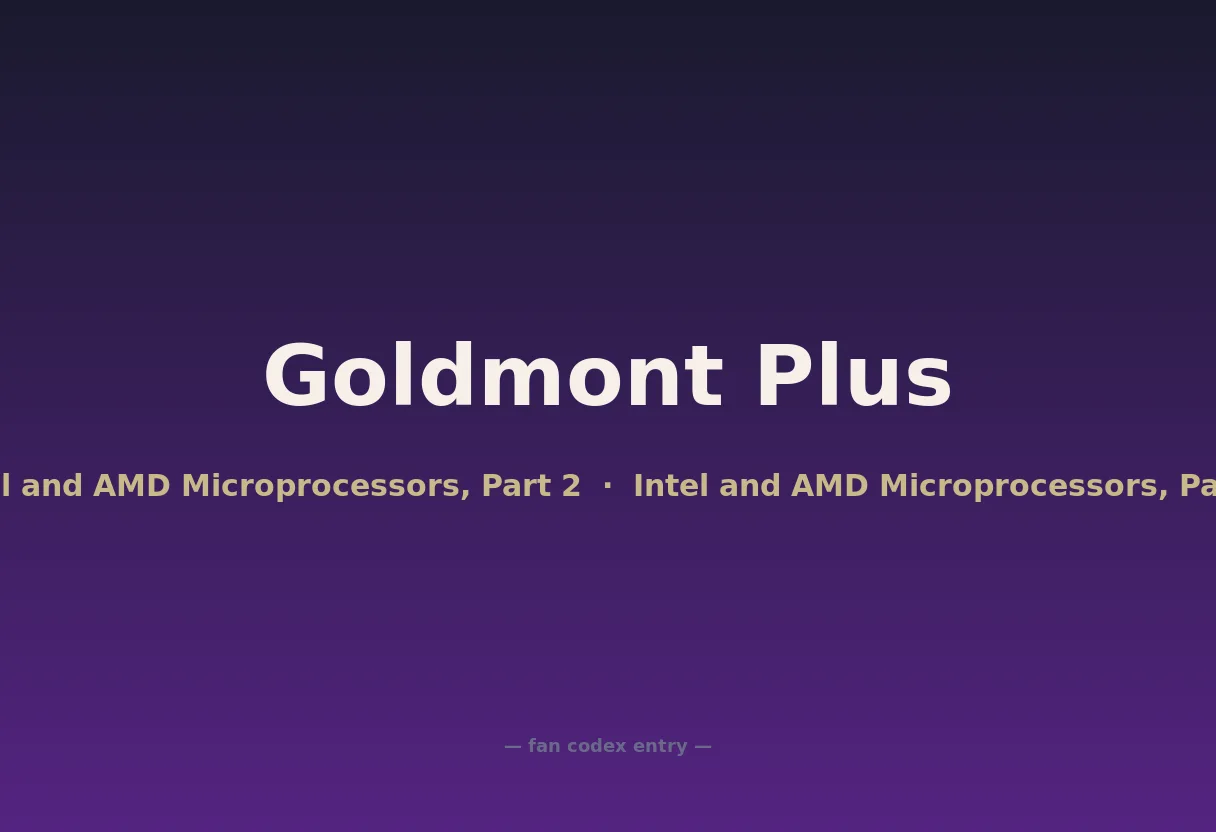 Goldmont Plus
